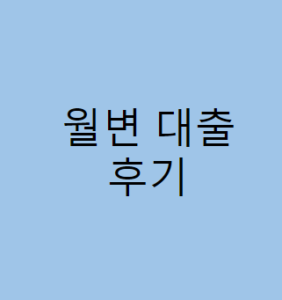 월변 대출 후기(비대면, 대출나라, 직장인, 개인돈 등)